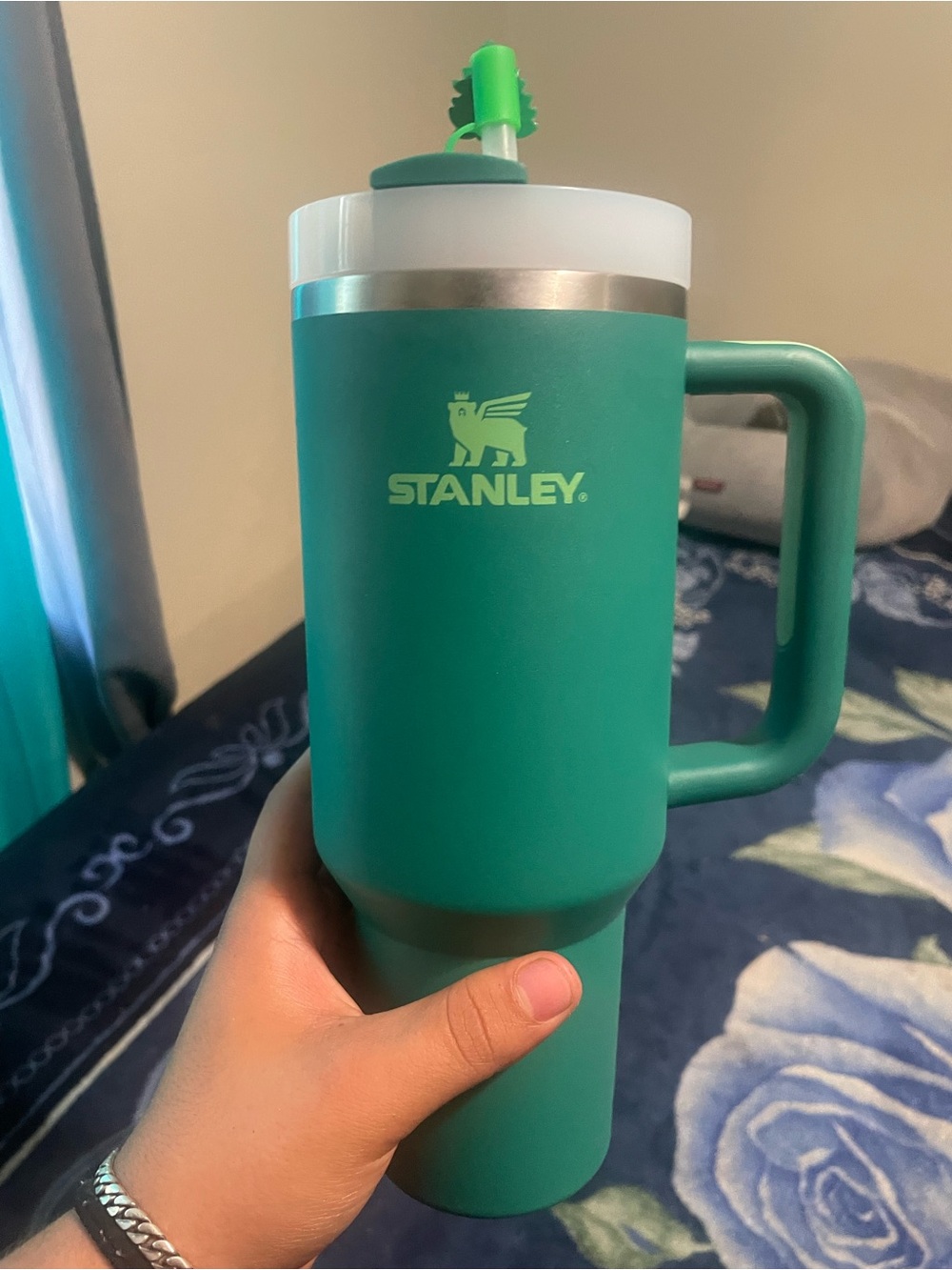 Stanley Teal Travel Tumbler with Handle